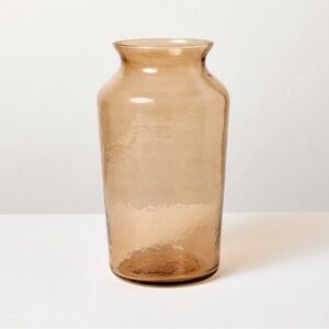 Hearth & Hand W/Magnolia Tan Glass Decorative Vase 14 Inch